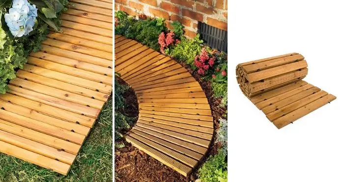roll-out wooden walkway