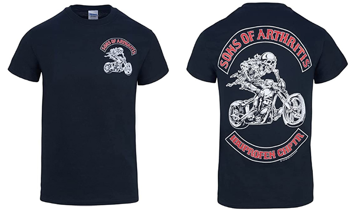 sons of arthritis ibuprofen chapter t-shirt