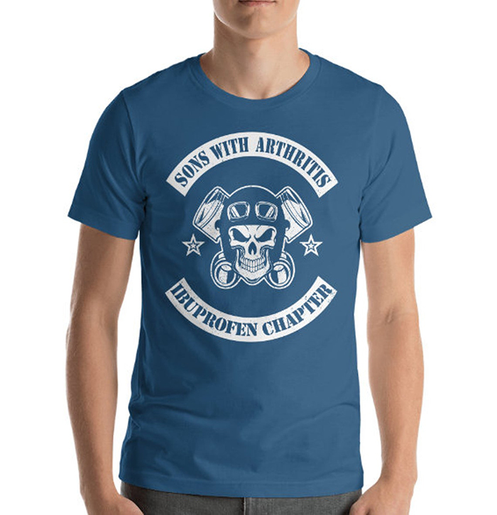 sons with arthritis ibuprofen chapter shirt blue