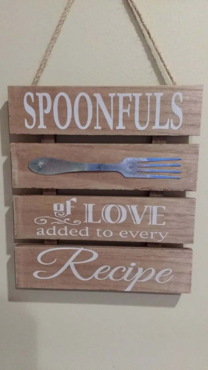 spoonfuls of love sign fork