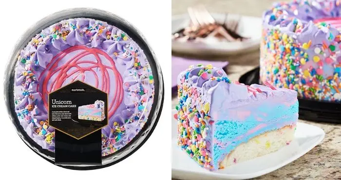 You Can Get A Unicorn Ice Cream Cake That Comes With A Layer Of Confetti Cake