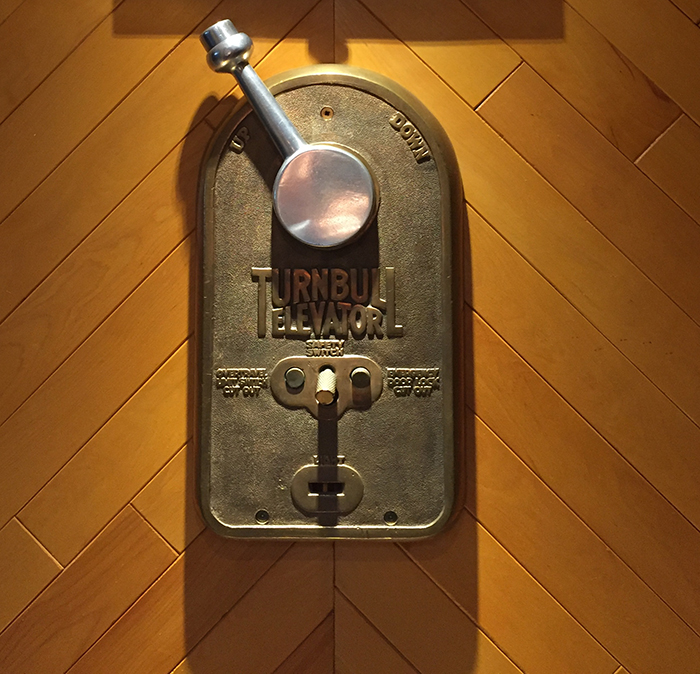 100 year old elevator handle