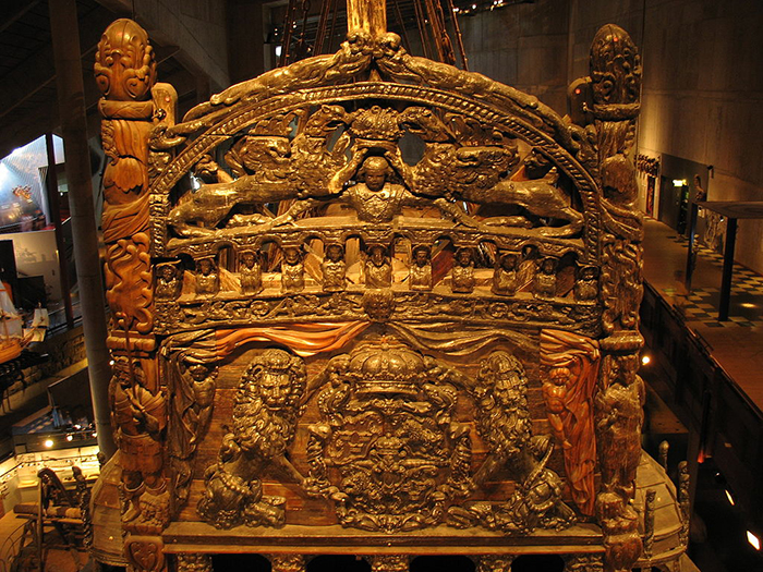 17th century warship vasa transom