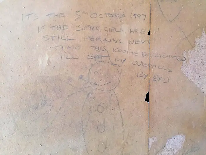 20-year-old promise found under wallpaper