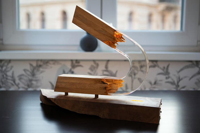 These Beautiful Epoxy Wooden Lamps Are Made From a Broken Piece of