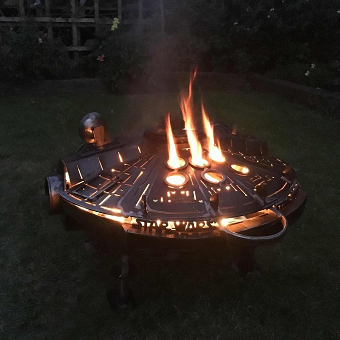 Fire Pit Based on Star Wars Millennium Falcon