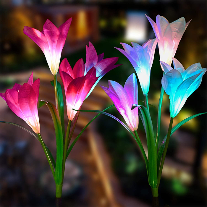 Light-up Faux Lily Decoration for Garden