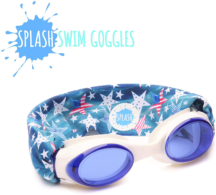 Splash Swim Goggles American Flag Print