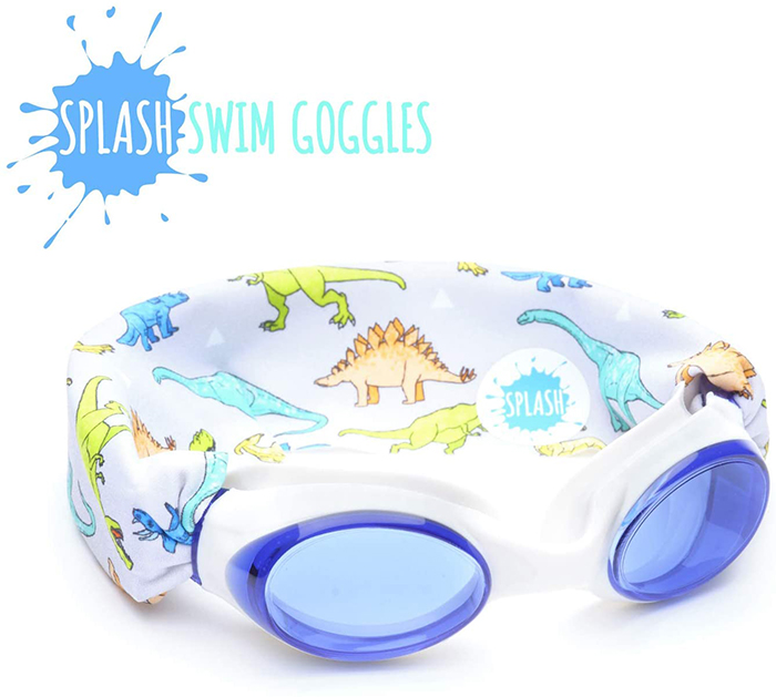 Splash Swim Goggles Dinosaur Print