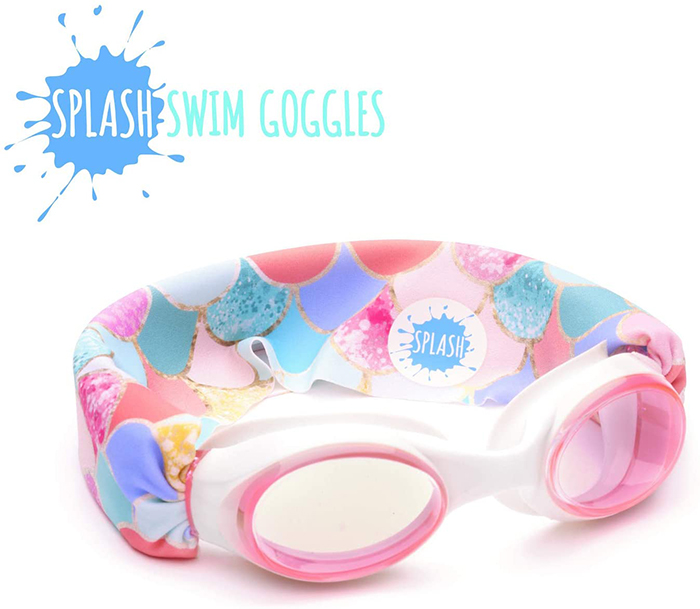 Splash Swim Goggles Mermaid Scales Print