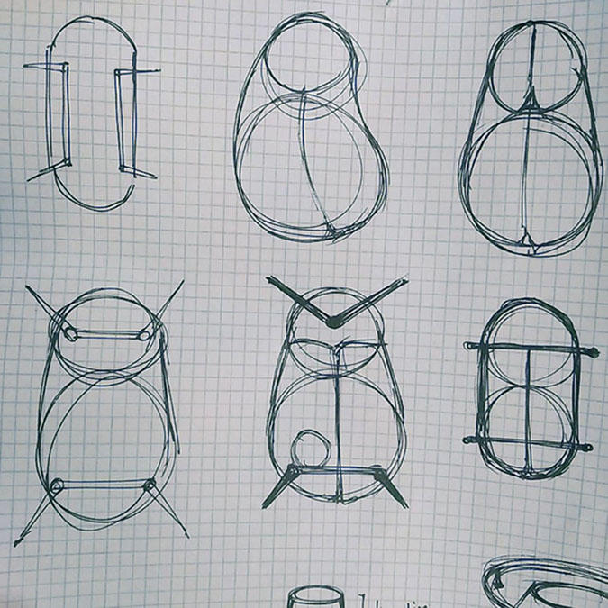 beetle-inspired coffee table sketch