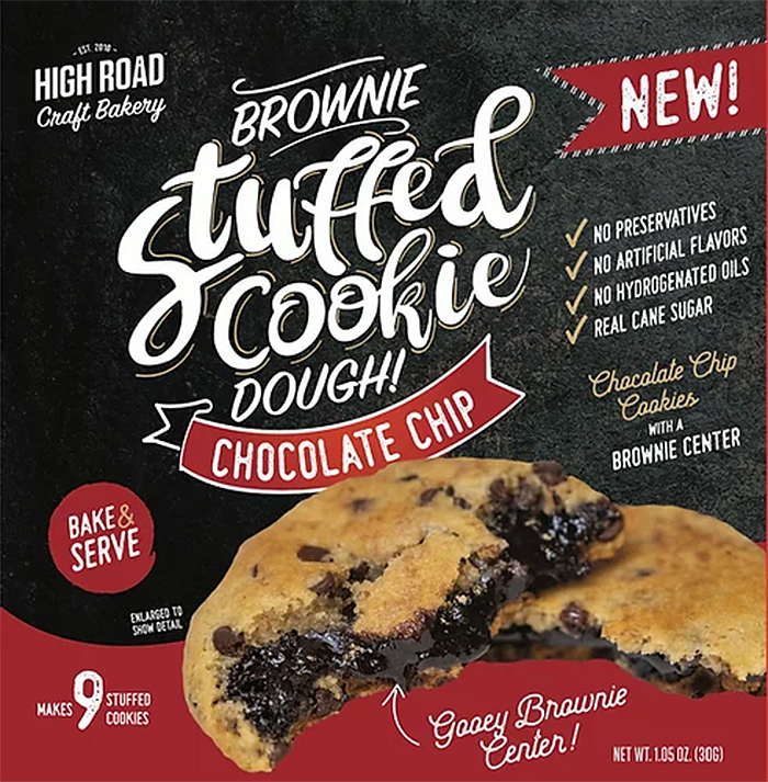 brownie stuffed cookie dough chocolate chip