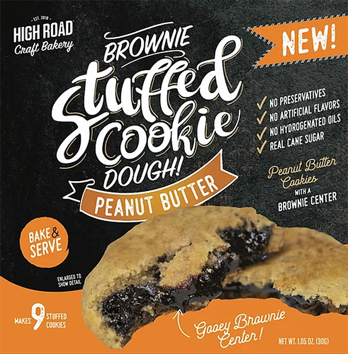brownie stuffed cookie dough peanut butter