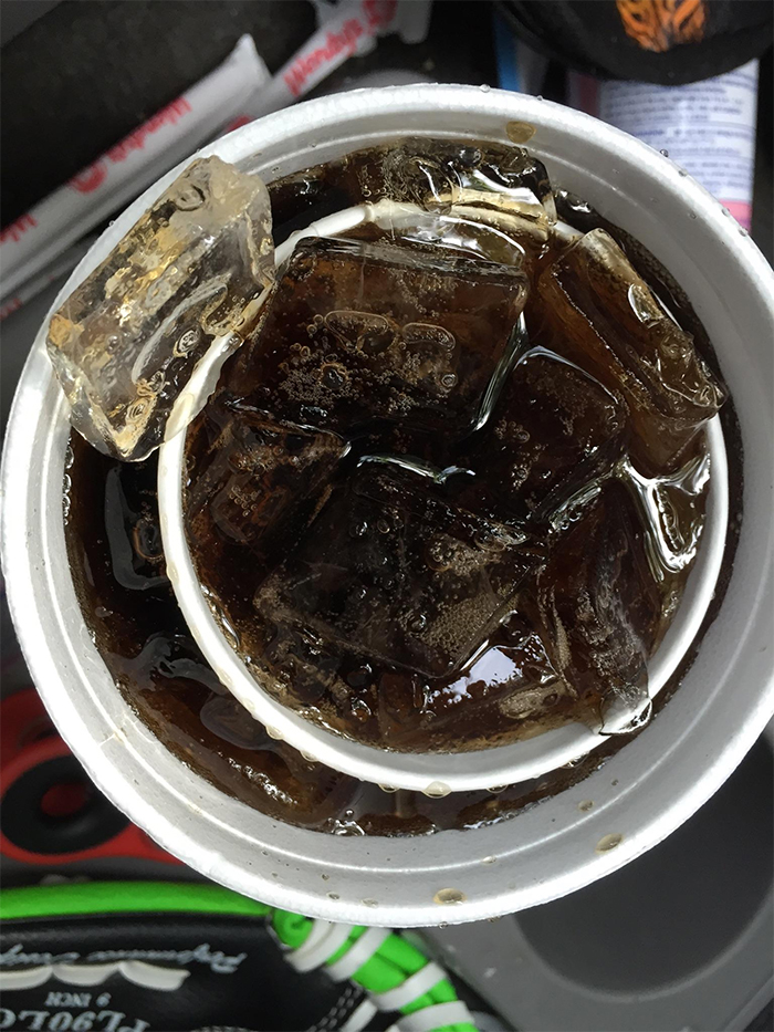 coke with extra cup order fail