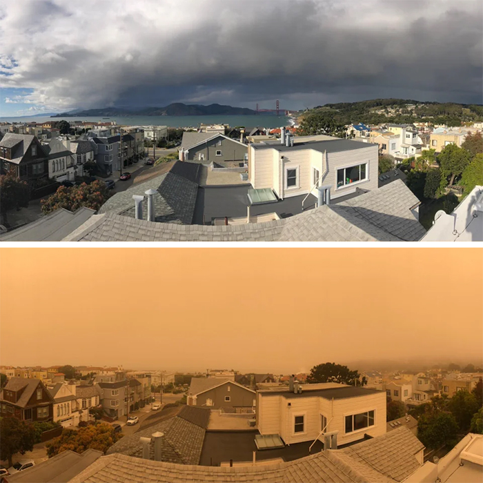 comparison images california normal vs with fires