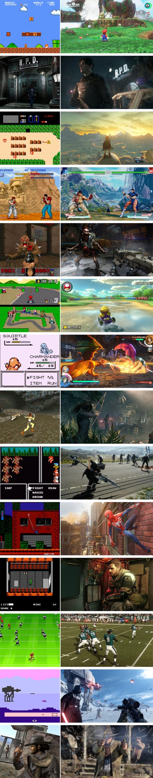 computer game graphics then and now