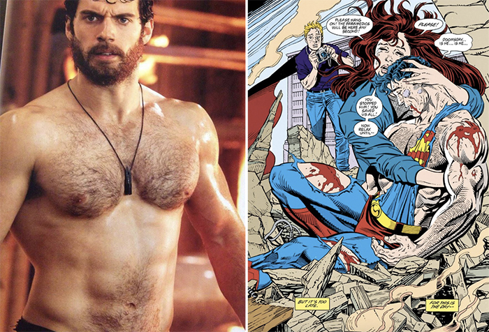 film trivia superman chest hair