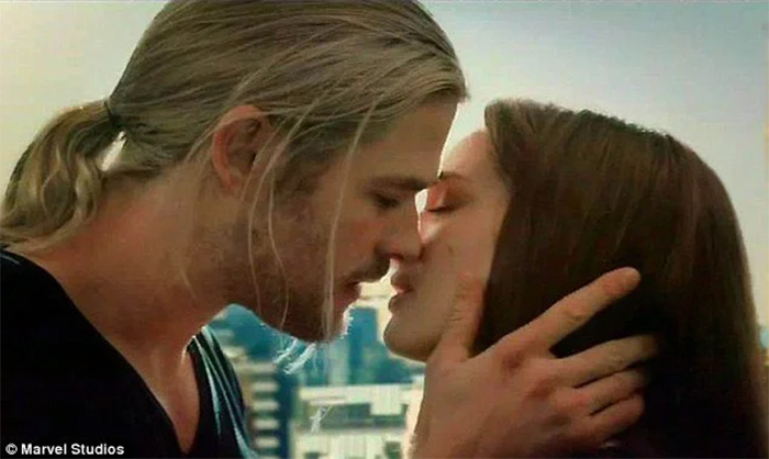 film trivia thor kissing scene