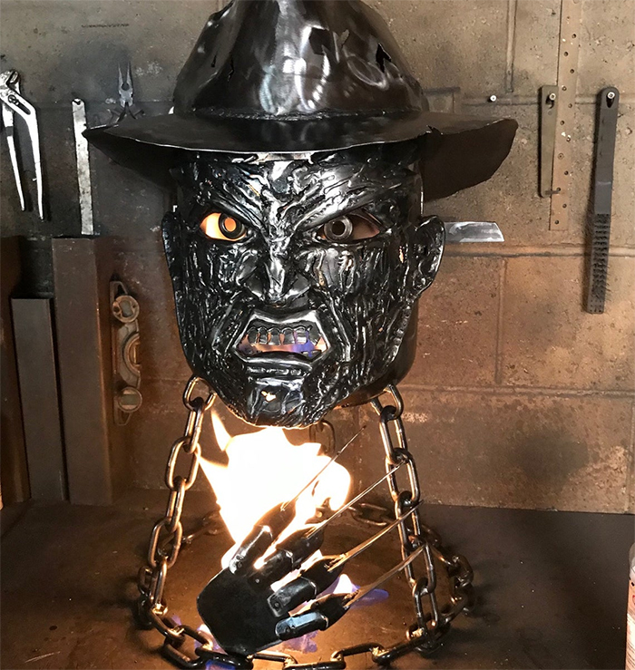 freddy krueger fire pit halloween
