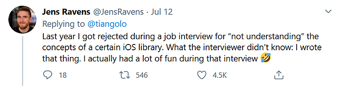 ios library writer got rejected during job interview