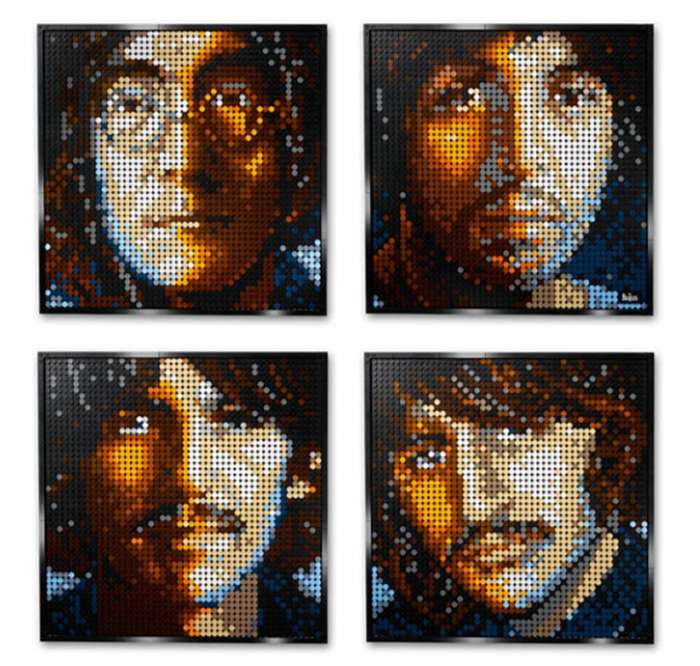 lego posters buildable portraits beatles