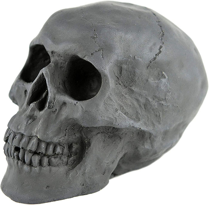 mini size black fireproof skull