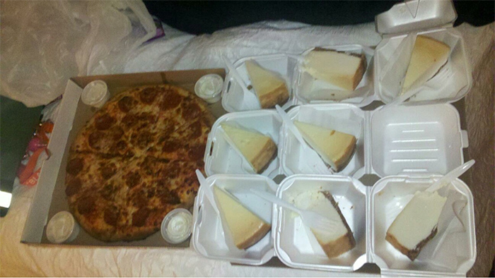 misunderstood order pizza with cheese sticks