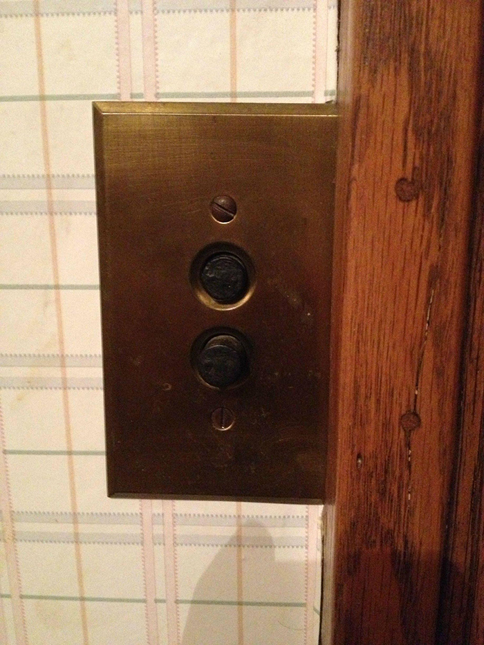 old light switches in a house