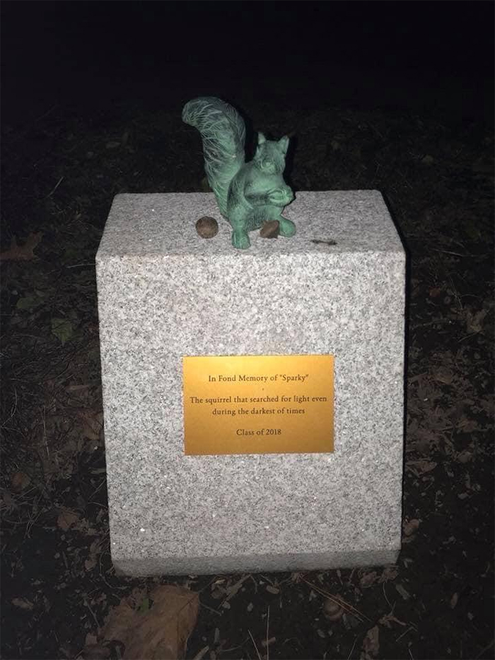 sparky the squirrel memorial