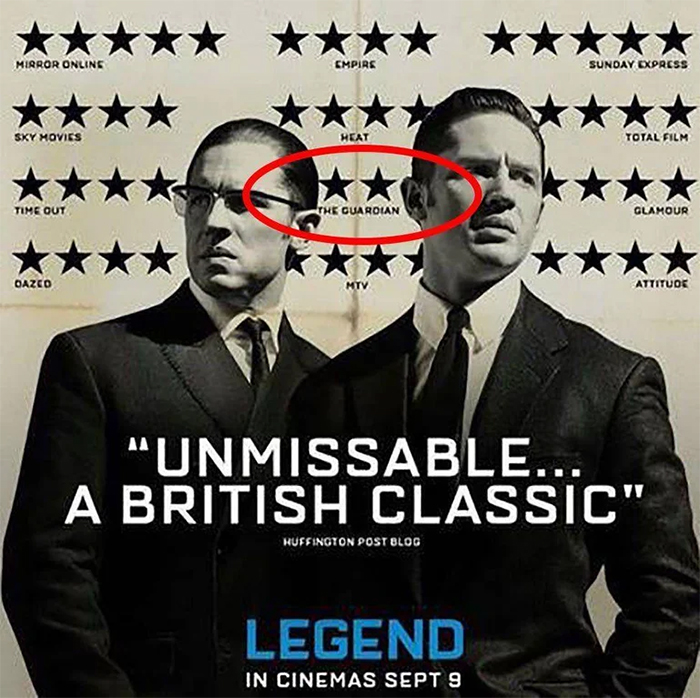 surprising movie details legend poster mocked negative review