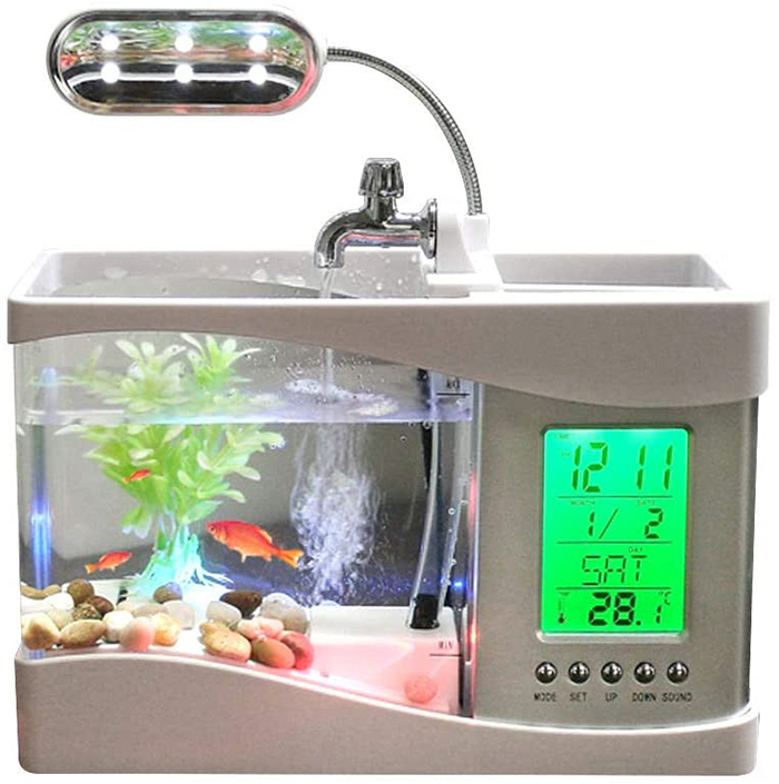 usb powered mini aquarium white