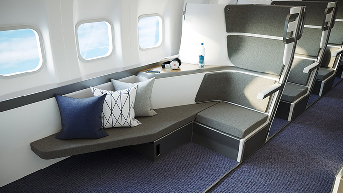 zephyr aerospace lie-flat seats for economy class travelers