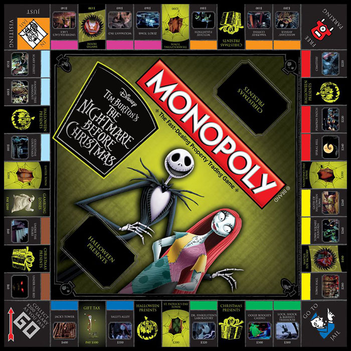 Nightmare Before Christmas Monopoly Board