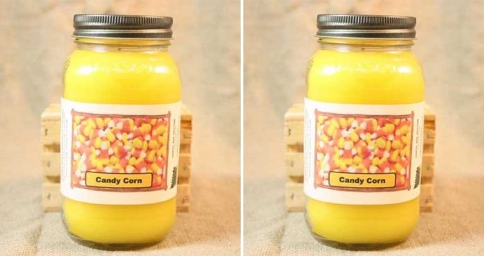 candy corn candle