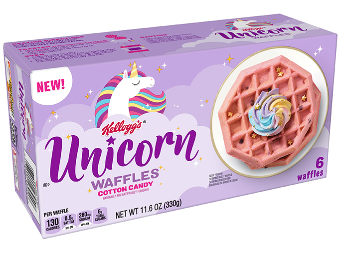 kelloggs unicorn cotton candy waffles