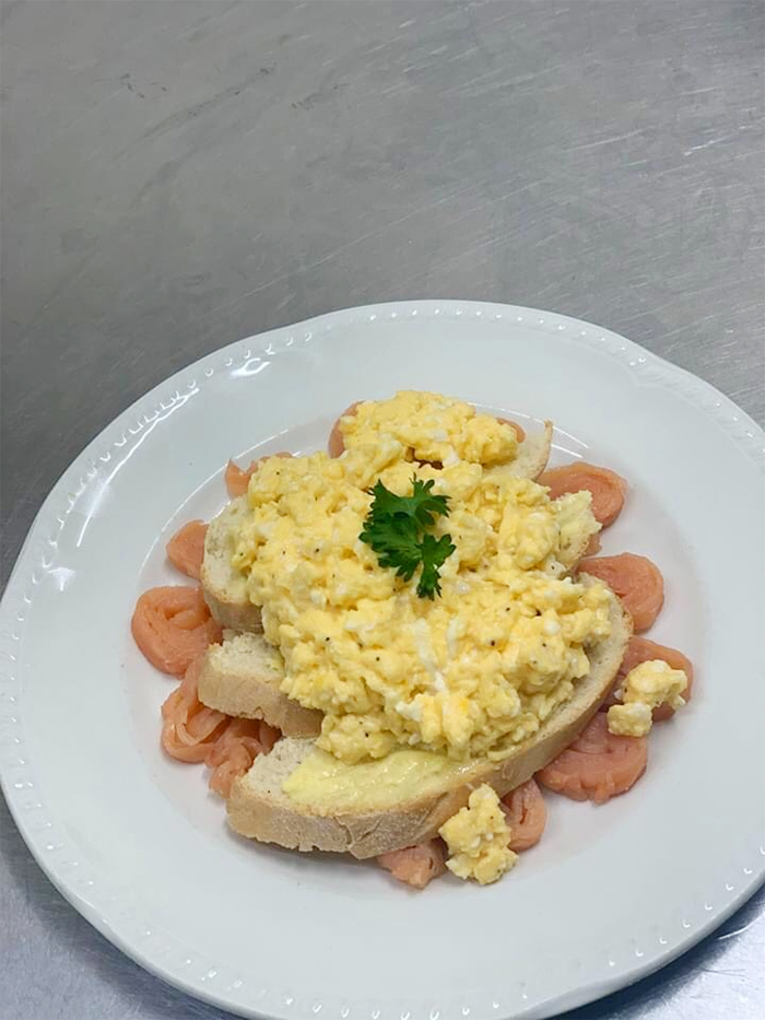 kevin nairn head chef salmon scrambled eggs
