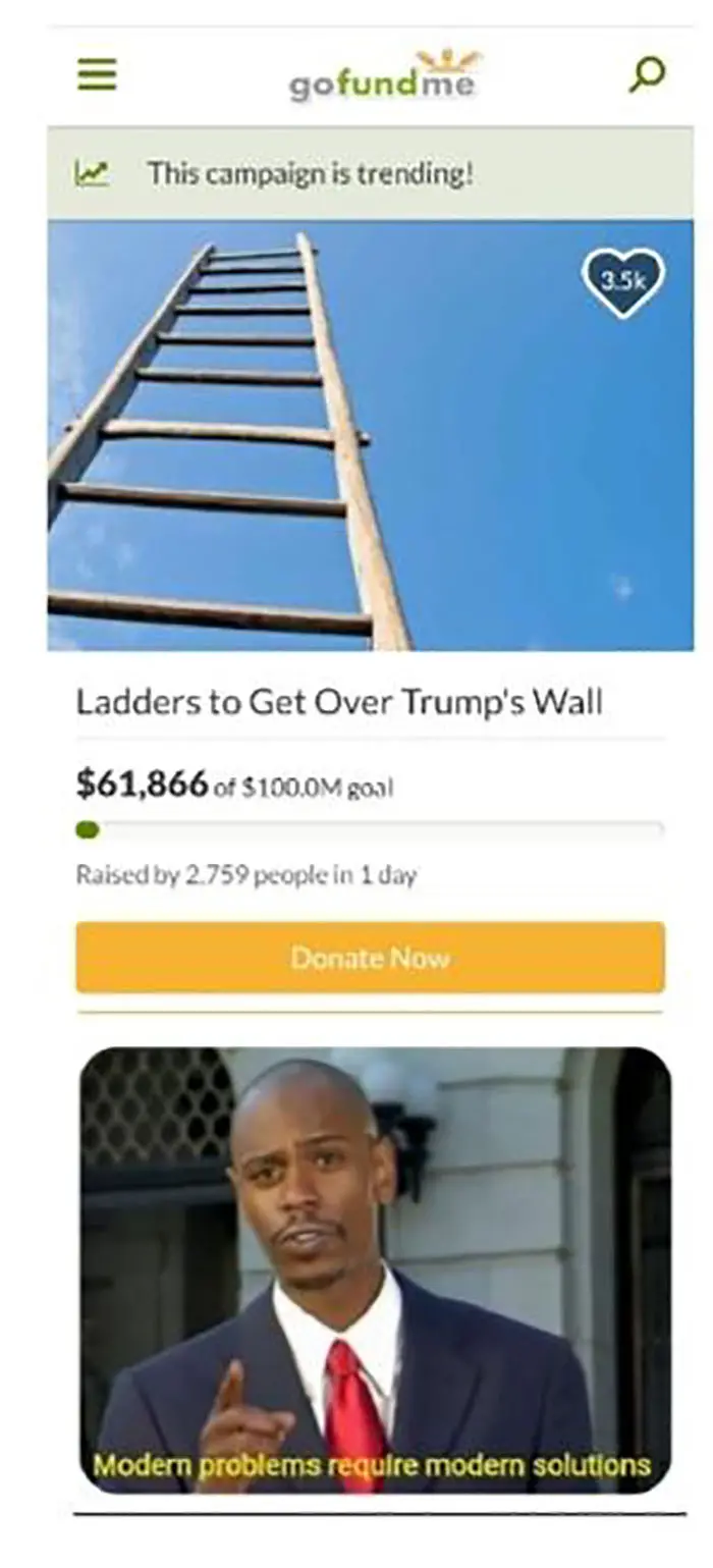 ladders to get over trump's wall modern problems require modern solutions