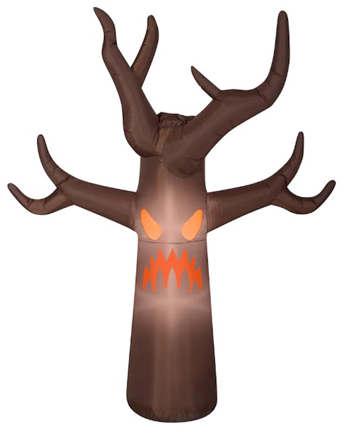 michaels 7 foot led inflatable haunted tree with fog effects