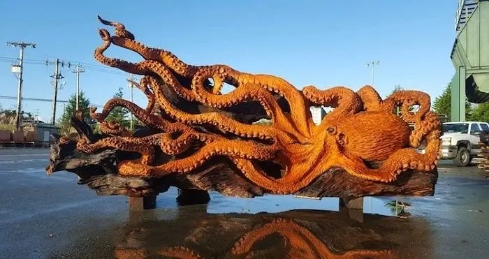 octopus carving