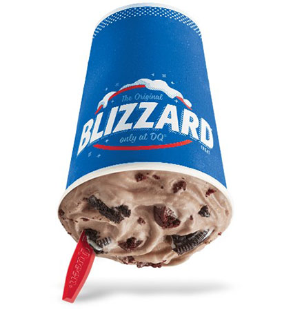 oreo fudge brownie blizzard