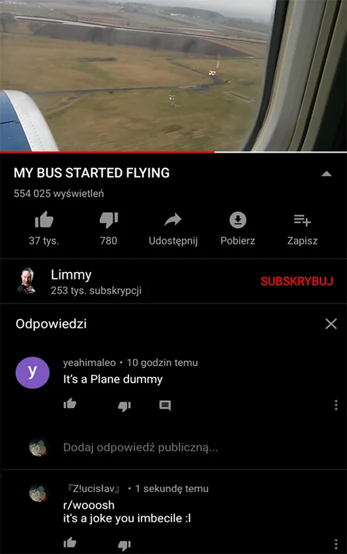 people who missed the joke flying bus