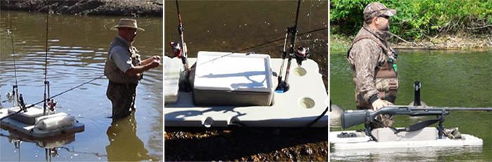 portable table for duck hunting and fishing