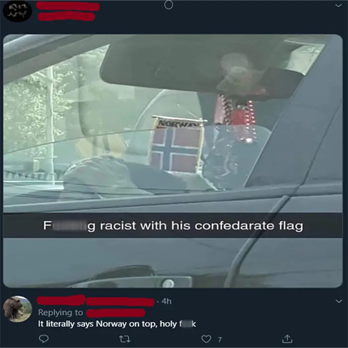 salty satire racist norway flag