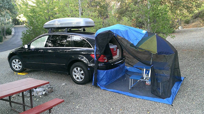 tailveil tailgate tent extra camping space