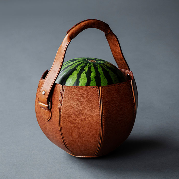 the leather watermelon bag