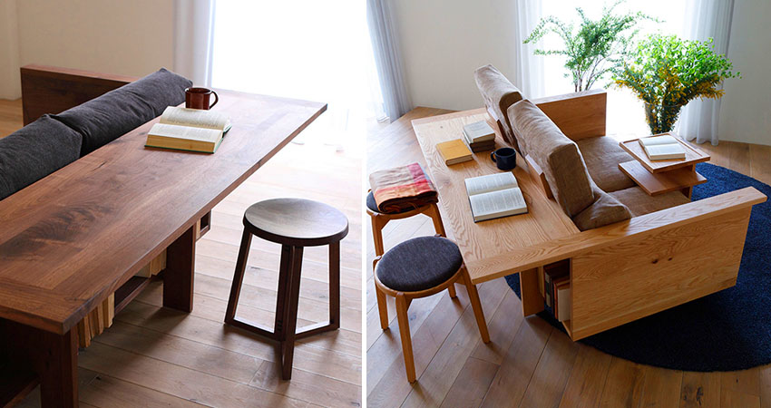 Couch table in one
