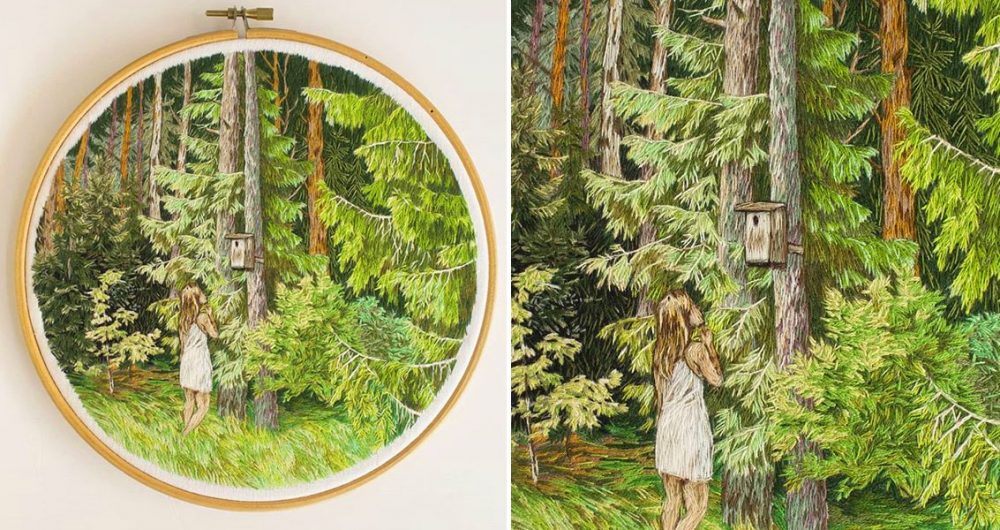 Embroidery landscapes