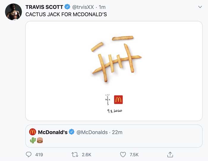 McDonalds USA Travis-Tweet