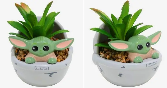 baby Yoda succulent planter