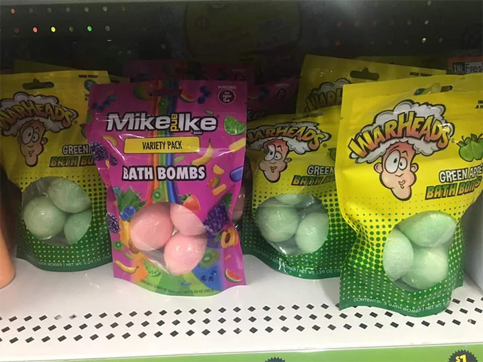 bath bombs packaging look like candy